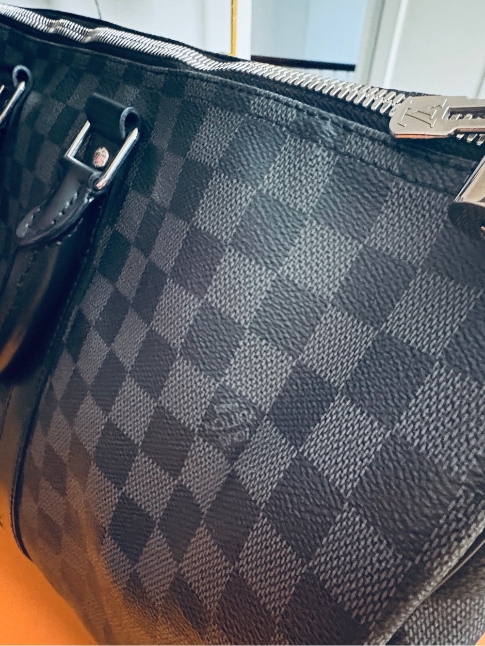 Authentic Louis Vuitton Black / Gray Travel Duffle Bag - Picture 10 of 15